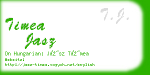 timea jasz business card